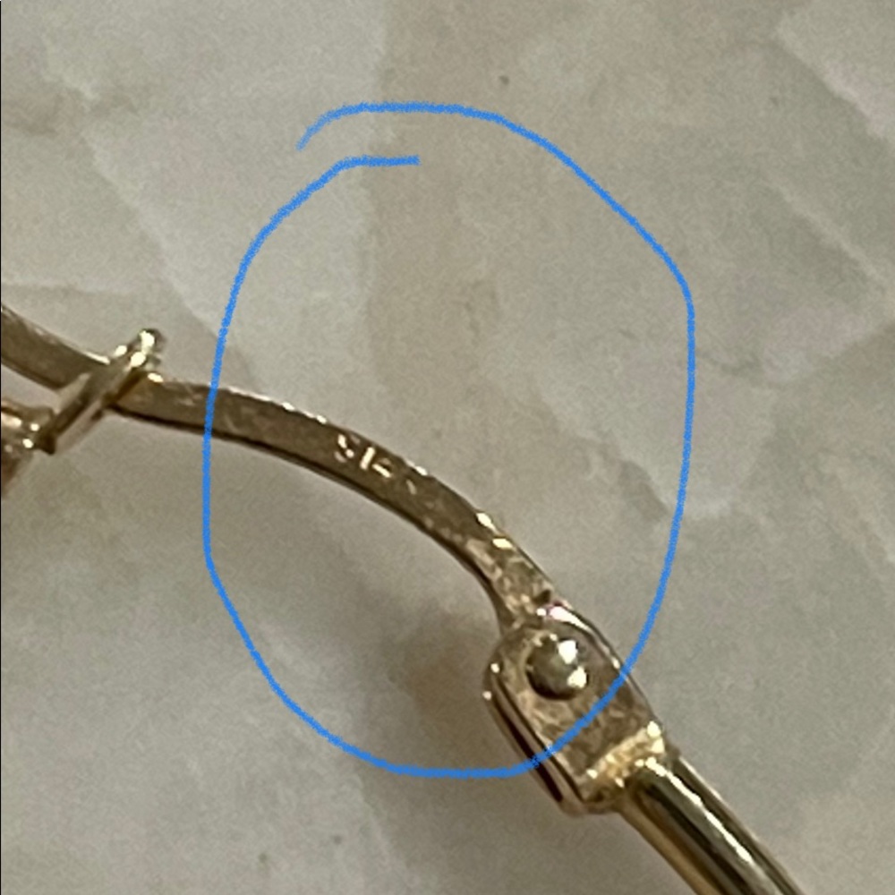 Pair of 14k Gold Hoop Earrings -Saks - Picture 5 of 12